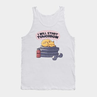 I will start tomorrow cream by Tobe Fonseca Tank Top